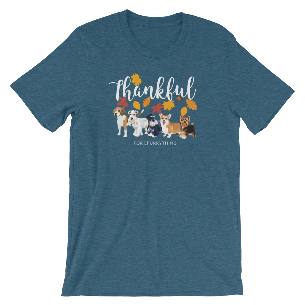 Thankful for Efurrything Thanksgiving Autumn/ Fall Season Short-Sleeve Unisex T-Shirt