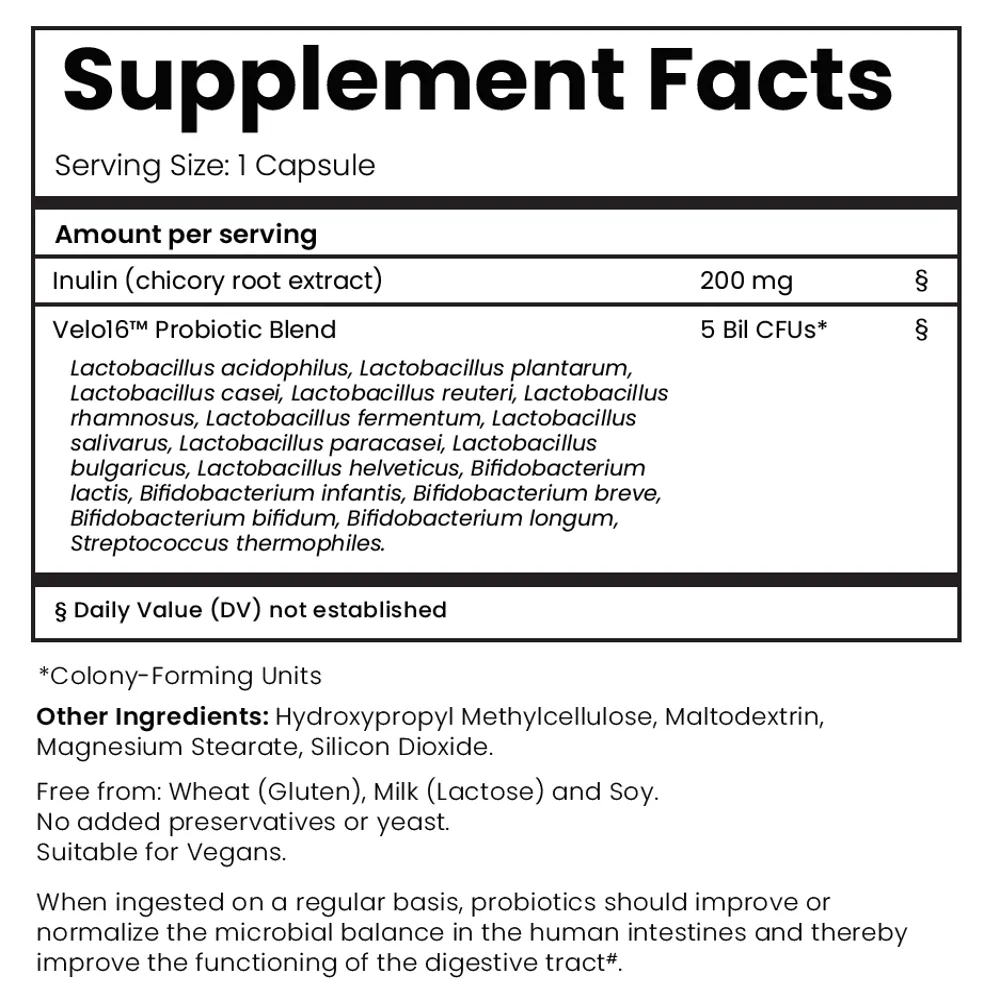 Velo16 Probiotic Digestive Capsules