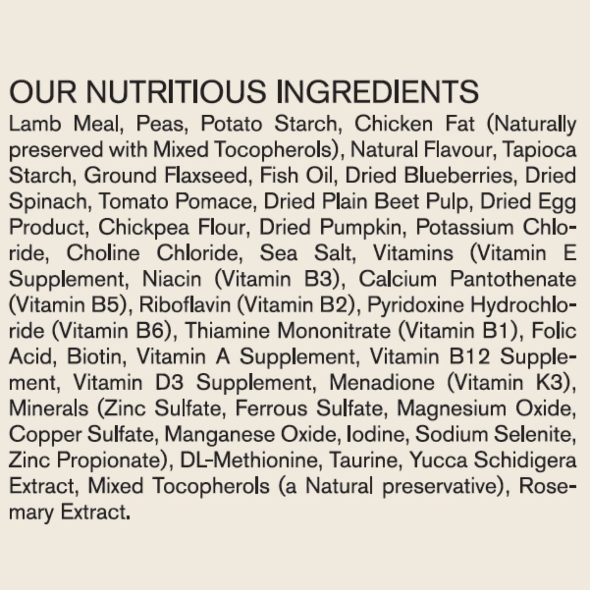 Vetalogica Naturals Grain Free Lamb Adult Cat Food