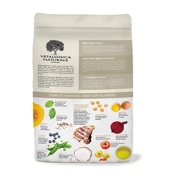 Vetalogica Naturals Grain Free Lamb Adult Cat Food