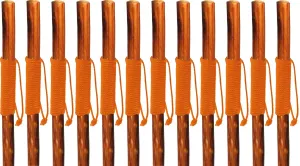 Walking Hiking Hike Stick Cane Staff 55" Pine Wood with Paracord Wrapped Handle Set of 12