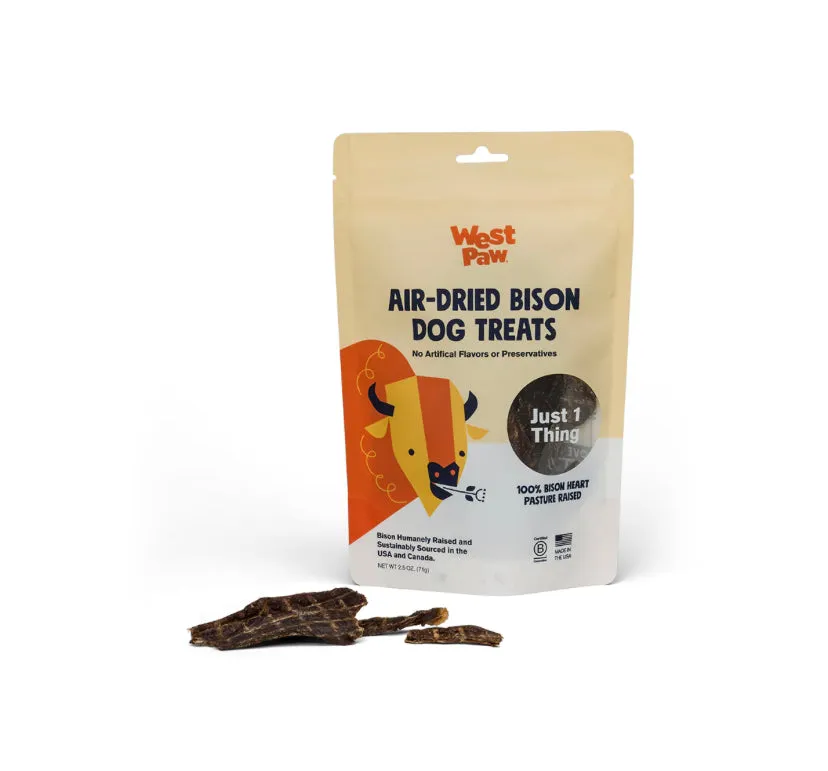 West Paw Air Dried Bison Heart Dog Treats – Farm Fresh Bison Heart Snacks for Dogs
