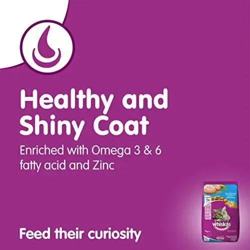 Whiskas Adult Dry Cat Food, Ocean Fish flavour – 7 kg Pack
