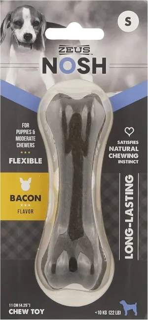 Zeus | Nosh Flexible Nylon & TPR Dog Chew Bone | Bacon