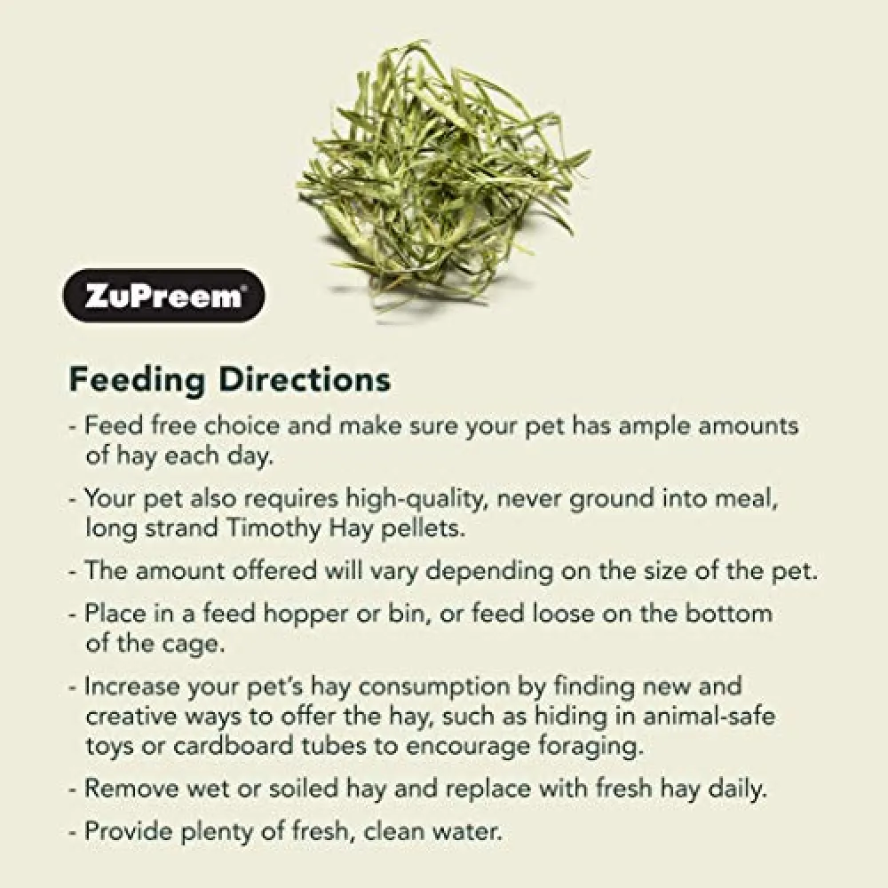 Zupreem Timothy Naturals Premium Timothy Hay for Small Animals